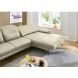 ECKSOFA in Echtleder Naturfarben  - Schwarz/Naturfarben, Design, Leder/Metall (332/193cm) - Dieter Knoll