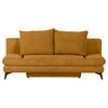 SCHLAFSOFA in Cord Dunkelgelb  - Dunkelgelb/Schwarz, Konventionell, Textil/Metall (200/78/95cm) - home24