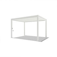 PERGOLA 300/255/400 cm   - Weiß Hochglanz, Basics, Metall (300/255/400cm) - Gardenson