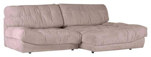 HÖRNSOFFA i plysch beige  - beige/svart, Klassisk, textil/plast (265/170cm) - MID.YOU