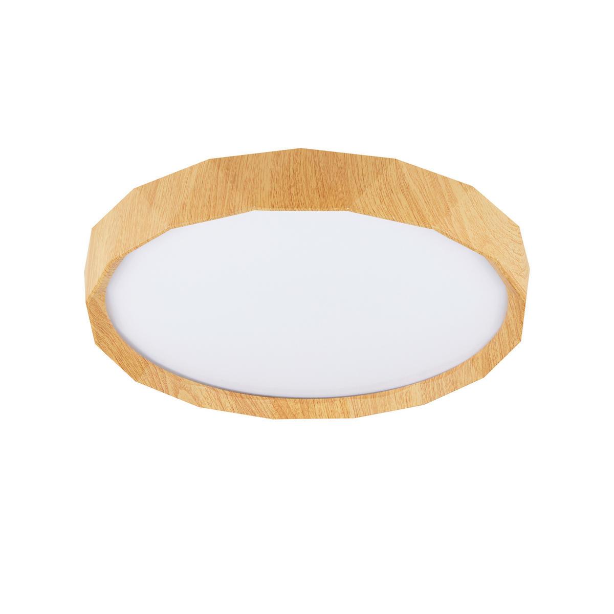 LED-TAKLAMPA Cadix 38.5/38.5/7 cm  - vit, Natur, metall/trä (38.5/38.5/7cm)