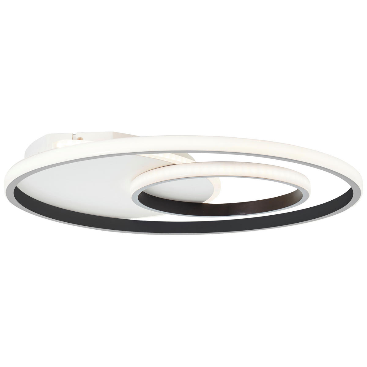 LED-DECKENLEUCHTE 50,8/5,6 cm   - Schwarz/Weiß, Design, Kunststoff/Metall (50,8/5,6cm) - Brilliant