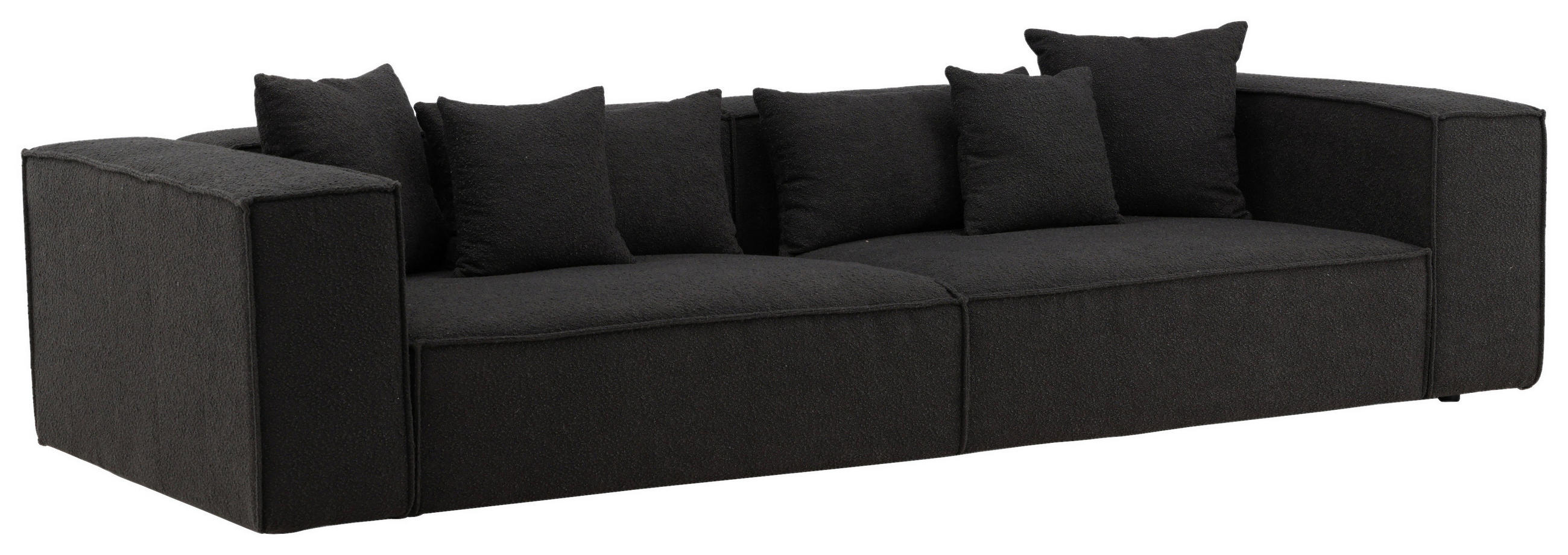 Livetastic 2-Sitzer-Sofa Schwarz 284x62x114 cm