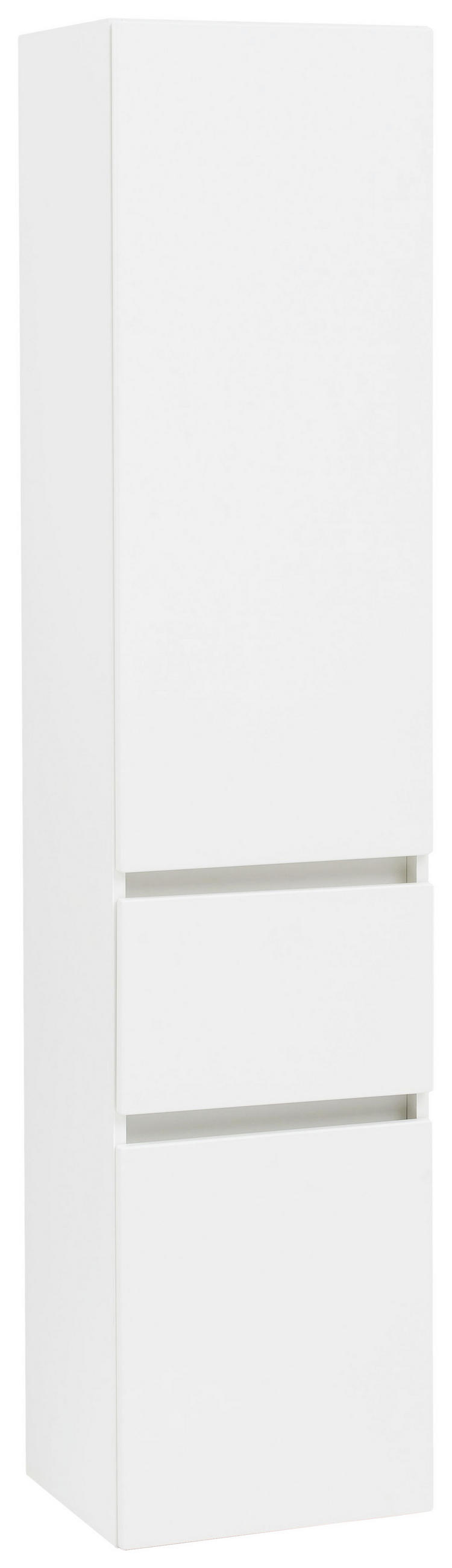 HOCHSCHRANK Weiß - Silberfarben/Weiß, KONVENTIONELL, Holzwerkstoff/Kunststoff (40/180/35cm) - Held