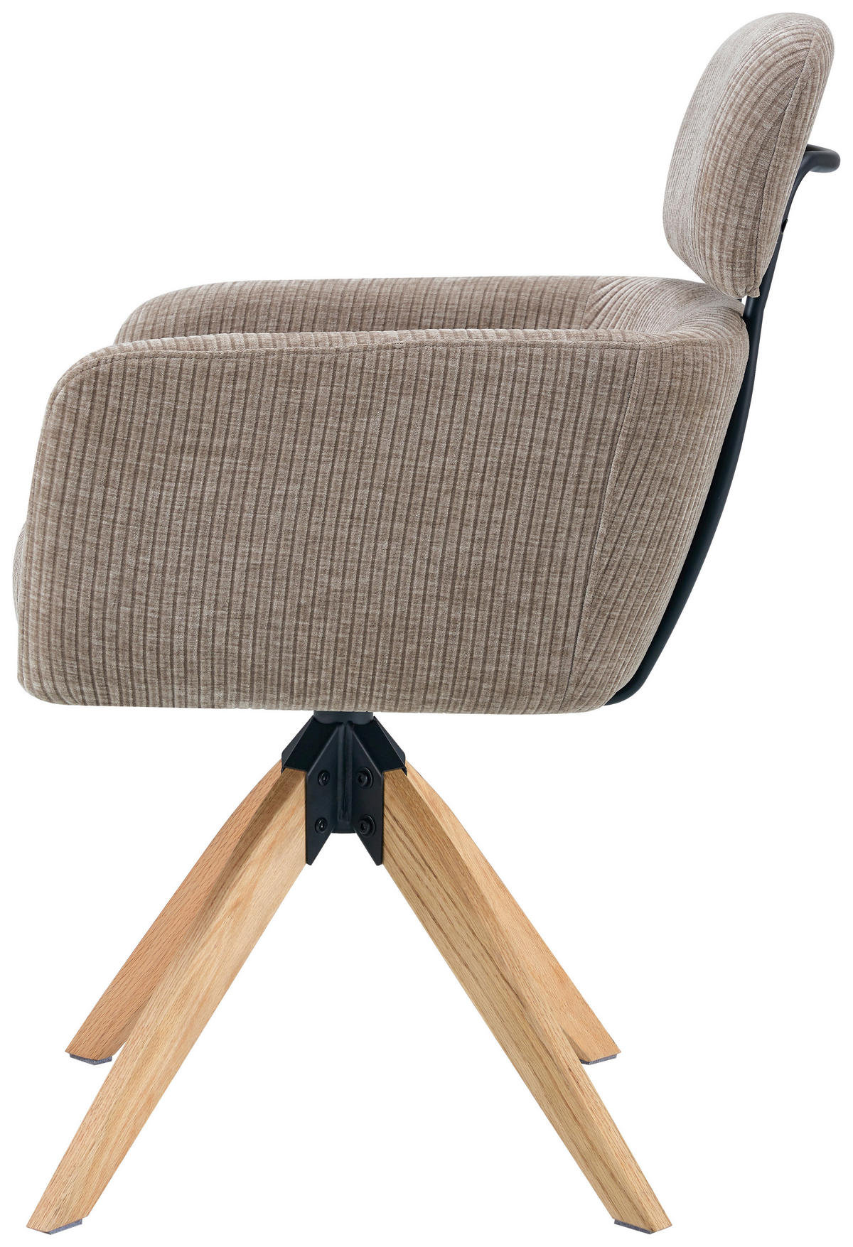 STOLICA S NASLONOM ZA RUKE  bež  drvo, metal, tekstil      - prirodne boje/bež, Konvencionalno, drvo/metal (60/90/69cm) - Livetastic