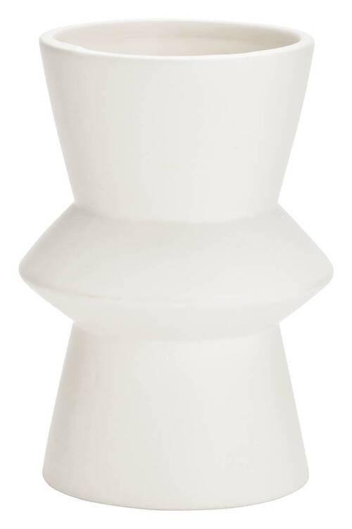 VASE 16 cm  - Weiß, Basics, Keramik (11/16/11cm)