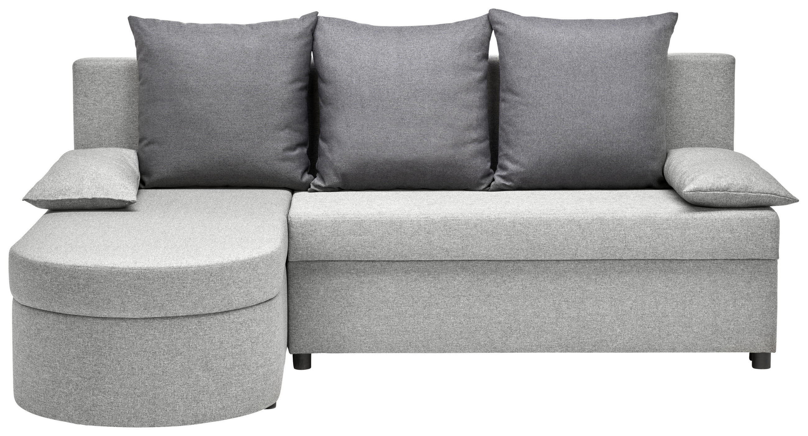 ECKSOFA  in Webstoff Grau, Dunkelgrau  159/196 cm  - Dunkelgrau/Anthrazit, KONVENTIONELL, Kunststoff/Textil (159/196cm) - Ti'me