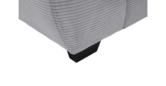 ECKSOFA Hellgrau Cord Rückenkissen, Armlehnenkissen, Bettkasten, Schlaffunktion, Rücken echt, Liegefläche im Originalstoff  - Hellgrau/Schwarz, KONVENTIONELL, Kunststoff/Textil (304/212cm) - Carryhome