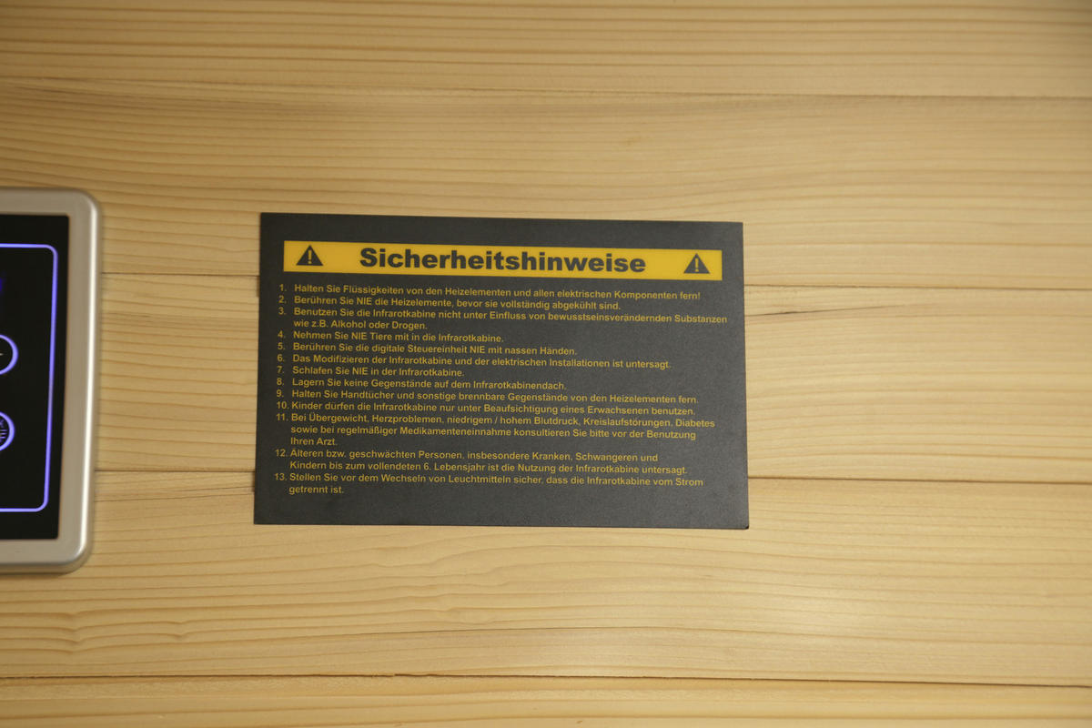 INFRAROTKABINE HEMLOCK II für 2 Personen HEMLOCK II  - MODERN, Glas/Holz (120/105/190cm)