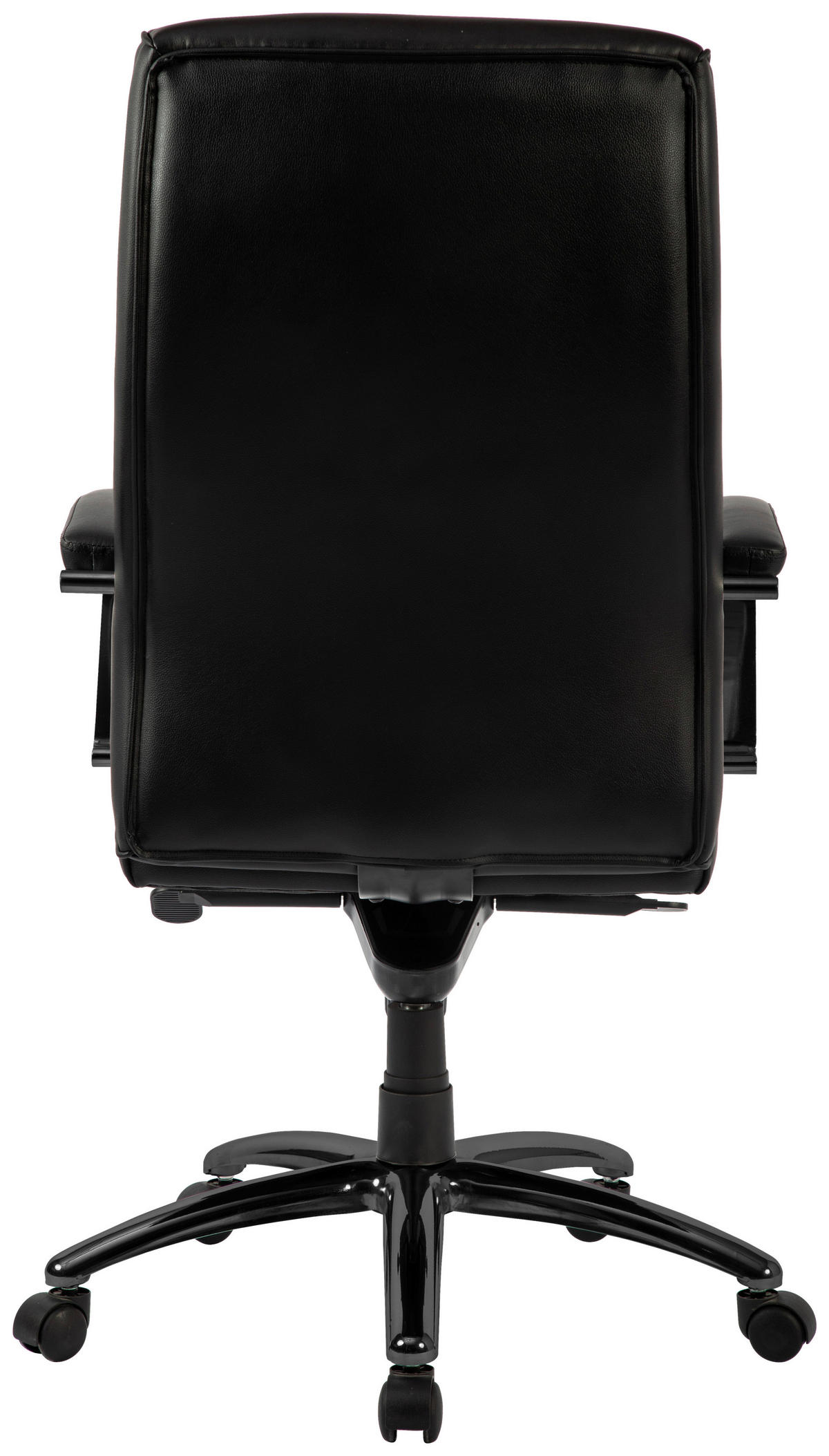CHEFSESSEL Lederlook Schwarz, Chromfarben  - Chromfarben/Schwarz, MODERN, Kunststoff/Textil (64/115/121/69cm) - MID.YOU