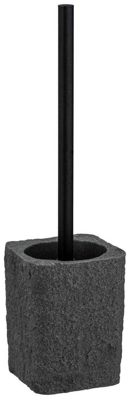 WC-BÜRSTENGARNITUR in Kunststoff  Kunststoff   - Anthrazit, Basics, Kunststoff (11,2/37/10cm) - Wenko