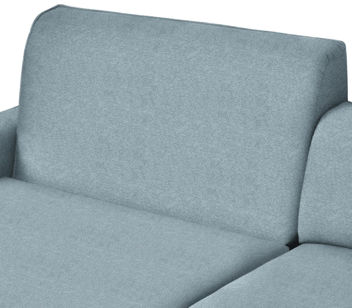 ECKSOFA in Flachgewebe Hellblau  - Schwarz/Hellblau, Design, Textil/Metall (190/285cm) - Johann Jakob