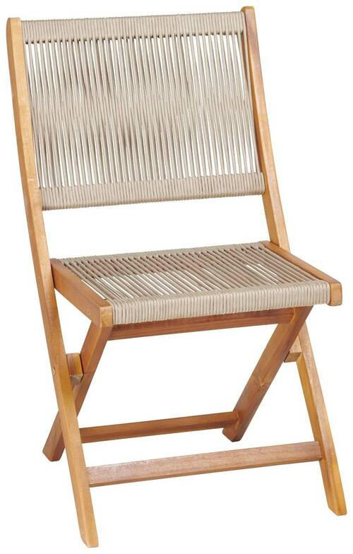 VRTNA SKLOPIVA STOLICA boje bagrema, svijetlo smeđa drvo, plastika - boje bagrema/svijetlo smeđa, Natur, drvo/plastika (50/87/58cm) - Ambia Garden