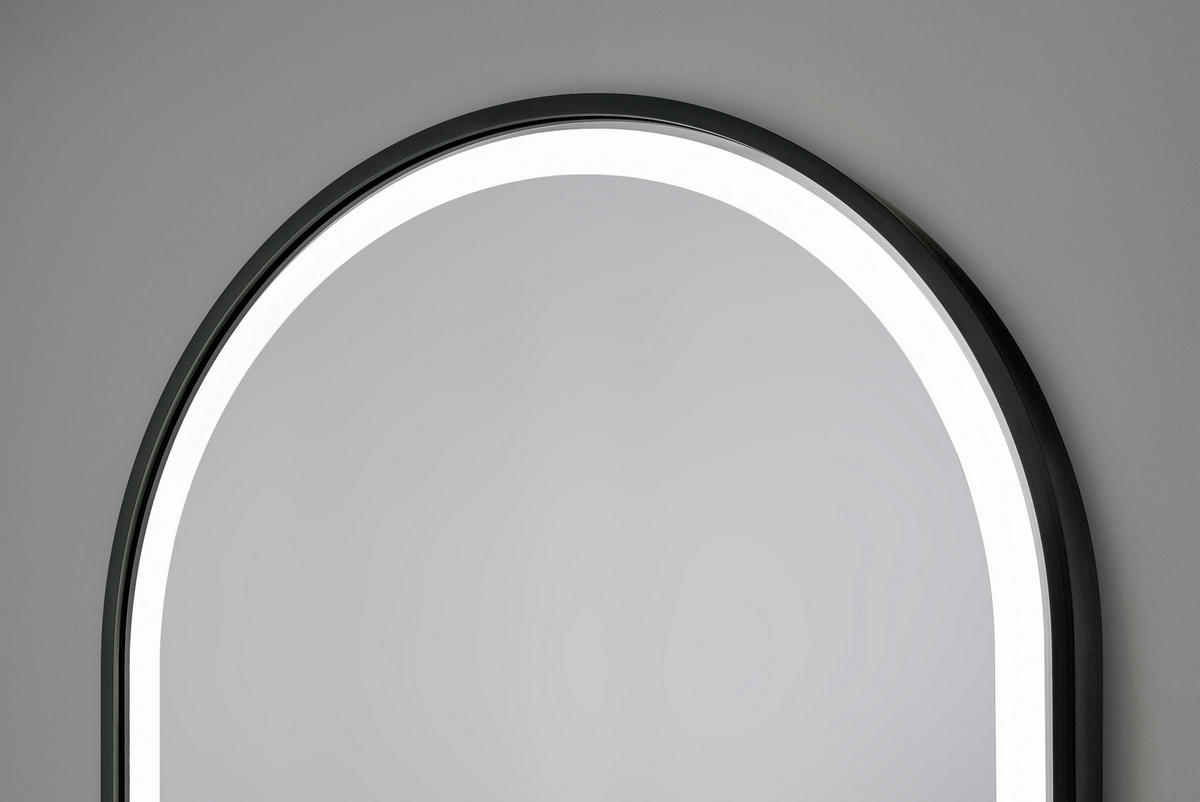 BADEZIMMERSPIEGEL 50/100/4 cm  - Schwarz, MODERN, Glas/Metall (50/100/4cm) - MID.YOU