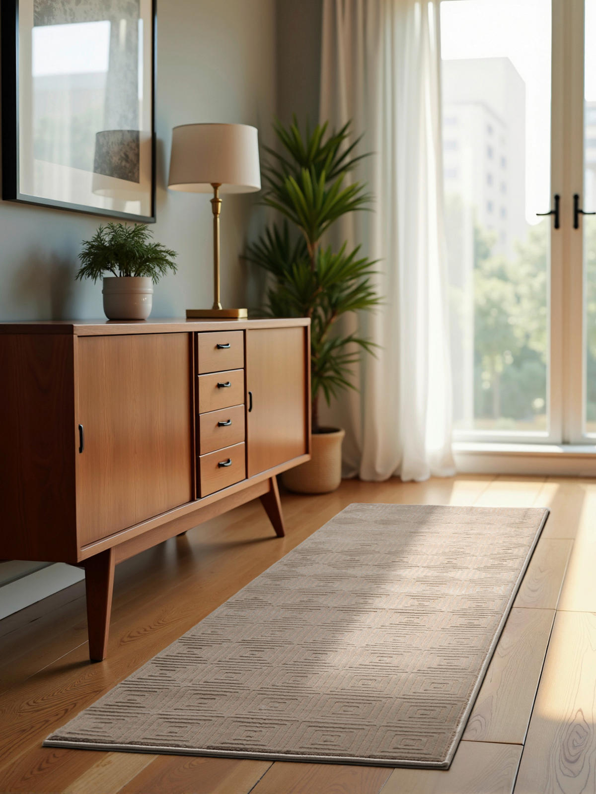 LÄUFER 80/240 cm Perles  - Beige/Creme, Basics, Kunststoff (80/240cm) - Elle Decoration
