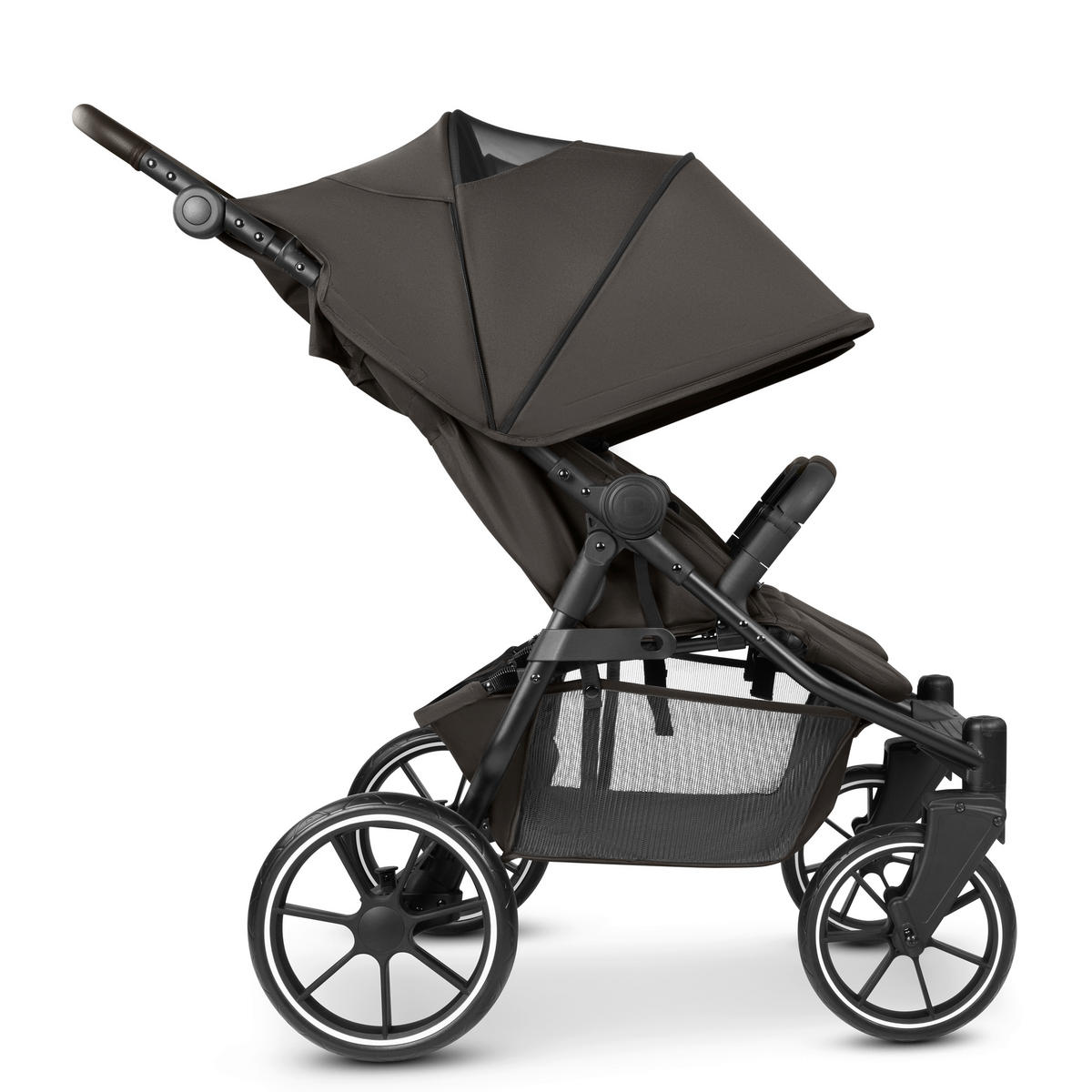 GESCHWISTERWAGEN Bayamo  - Dunkelbraun/Schwarz, Basics, Textil/Metall (105,5/76,5/105cm) - ABC Design