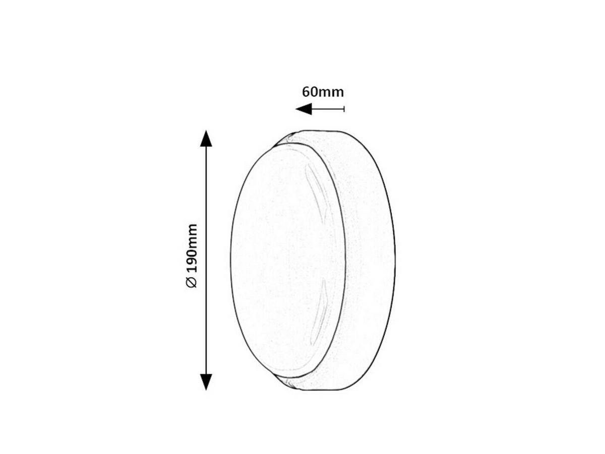 STROPNA SVJETILJKA VANJSKA Hort  - bijela/crna, Basics, plastika (19/6cm)