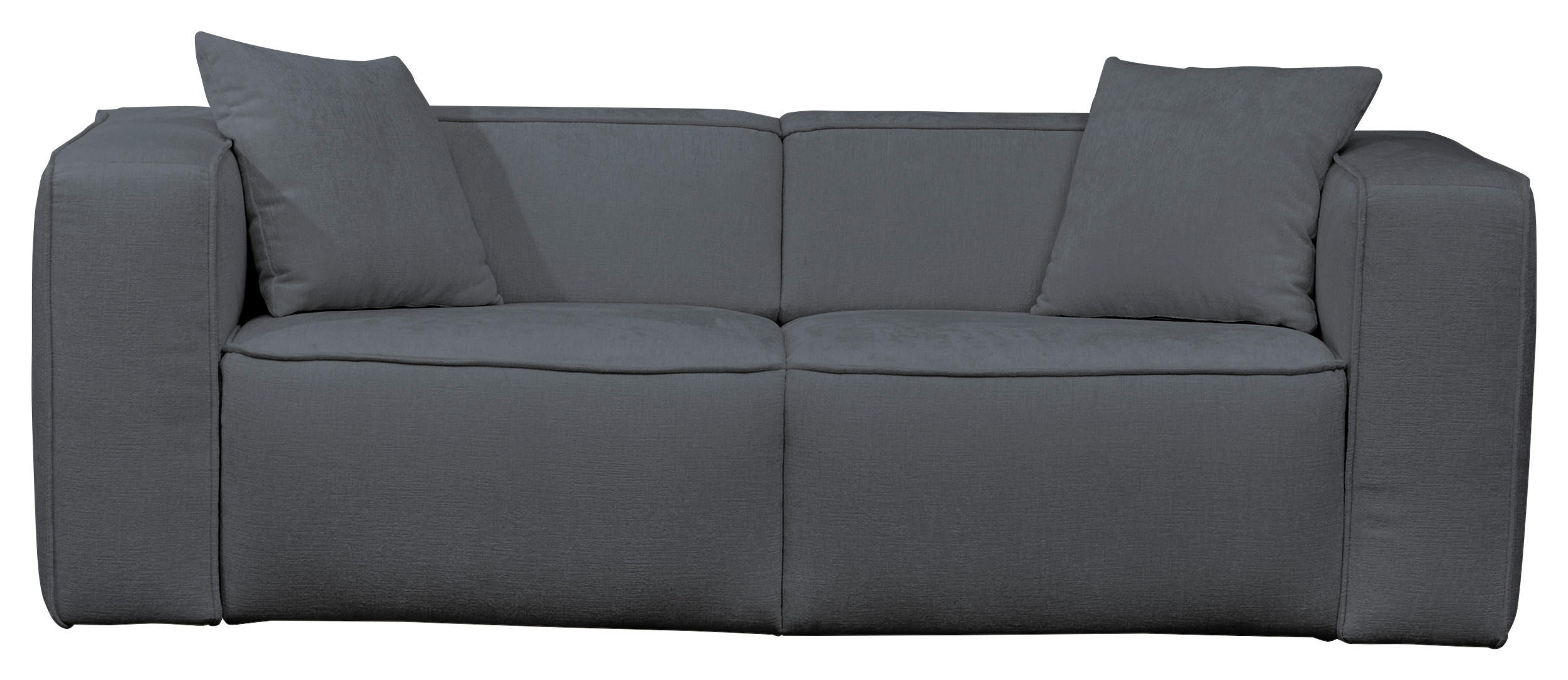 SCHLAFSOFA Chenille Blau, Dunkelgrau  - Blau/Dunkelgrau, Design, Kunststoff/Textil (227/74/105cm) - Novel