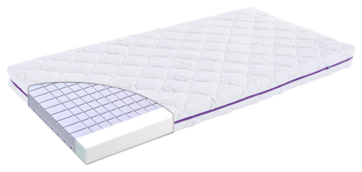 KINDERMATRATZE Glücksstern, 70/140 cm, Höhe ca. 11 cm  - Basics, Textil (70/140cm) - Träumeland