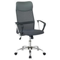 DREHSTUHL Netzbespannung Grau, Silberfarben  - Silberfarben/Schwarz, MODERN, Kunststoff/Textil (62/111/60cm) - Livetastic