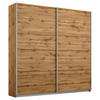 SCHWEBETÜRENSCHRANK in Eichefarben  - Eichefarben/Alufarben, Modern, Holzwerkstoff/Metall (181/230/62cm) - Rauch Möbel