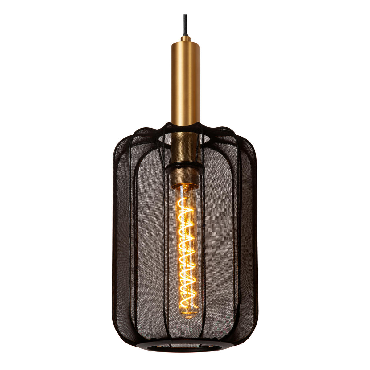 PENDELLEUCHTE CORINA 90/22/185 cm   - Messingfarben/Goldfarben, Trend, Kunststoff/Metall (90/22/185cm) - Lucide