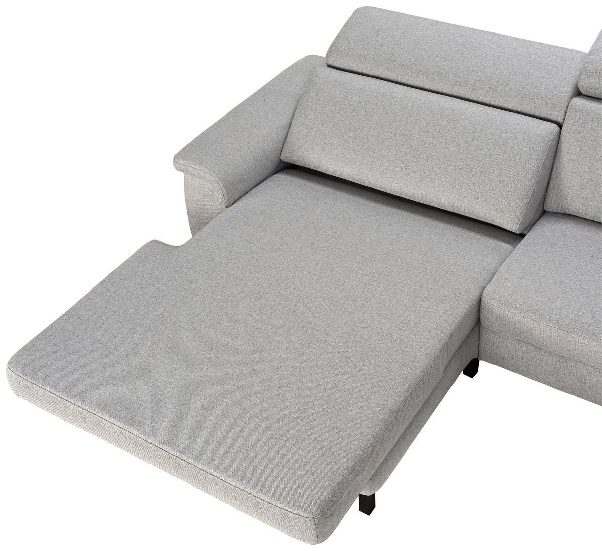 SAROKKANAPÉ textil világosszürke  - világosszürke/fekete, Konventionell, textil/fém (182/304cm) - Pure Home Comfort