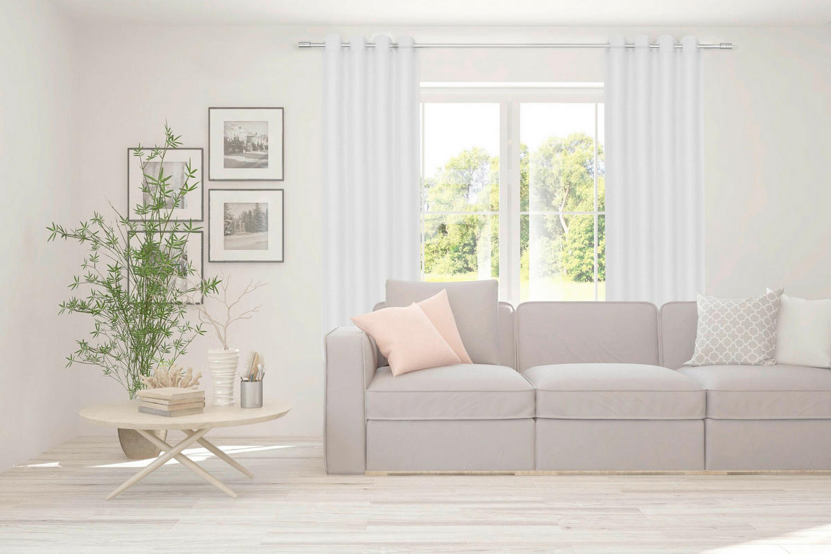 ÖSENSCHAL transparent 135/245 cm   - Weiß, Basics, Textil (135/245cm)