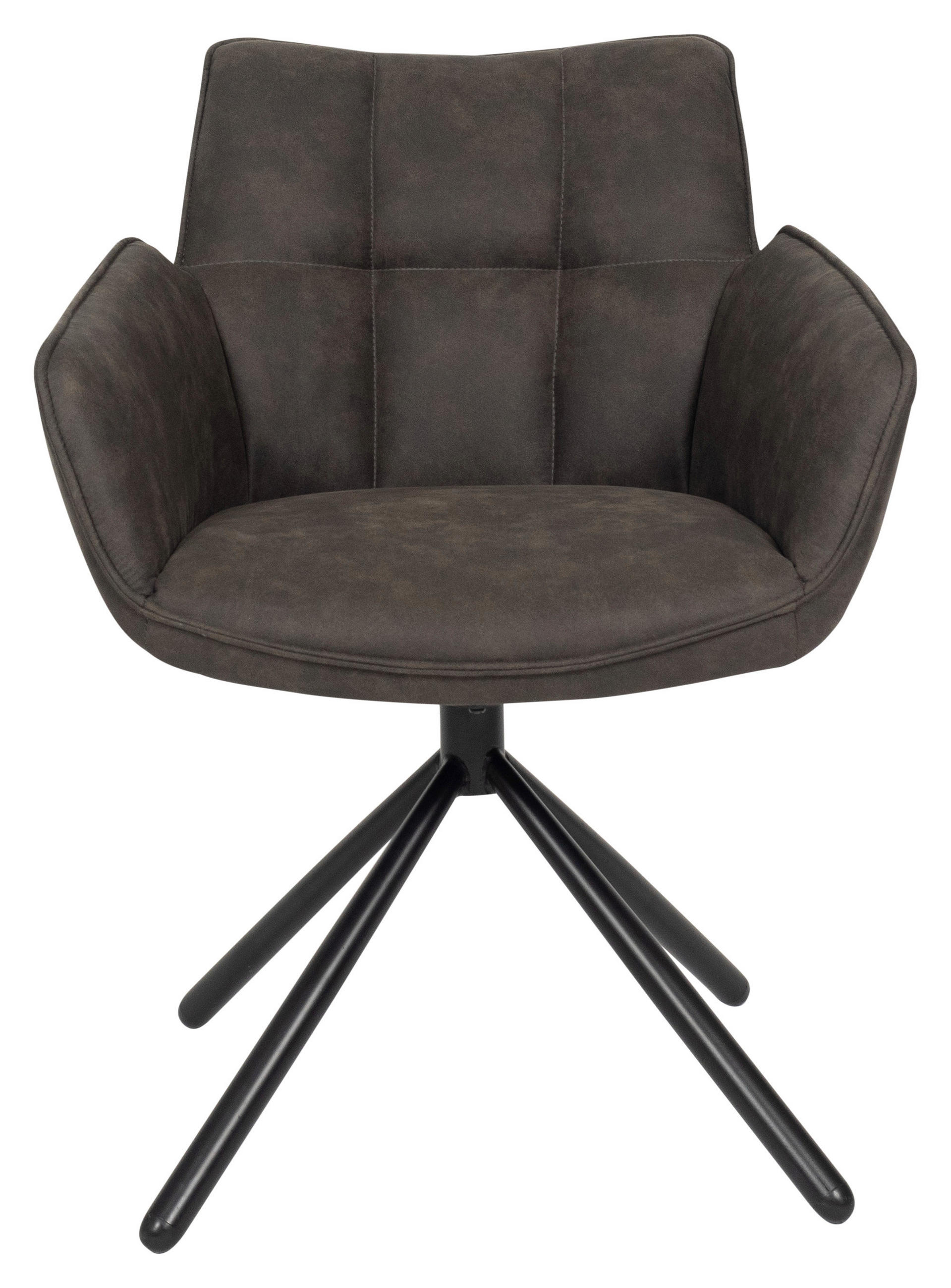 ARMLEHNSTUHL  in Mikrofaser  - Schwarz/Grau, Design, Textil/Metall (60/84/65cm) - SetOne by Musterring