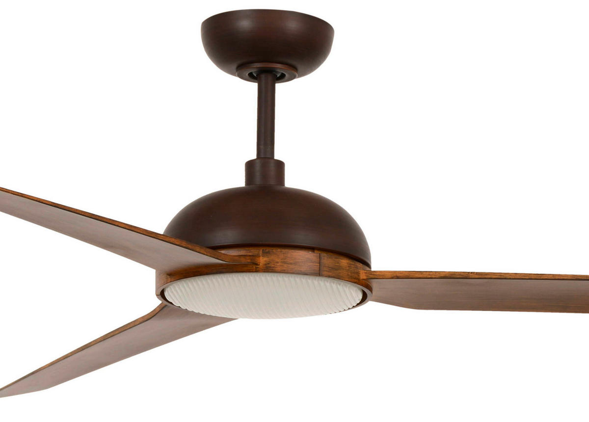 DECKENVENTILATOR - Buchefarben/Braun, Trend, Kunststoff/Metall (142cm) - P & B