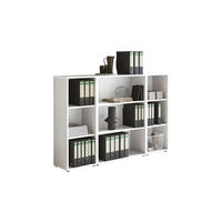 AKTENREGAL 172,6/113,6/33 cm  - Silberfarben/Weiß, MODERN, Holzwerkstoff (172,6/113,6/33cm) - MID.YOU