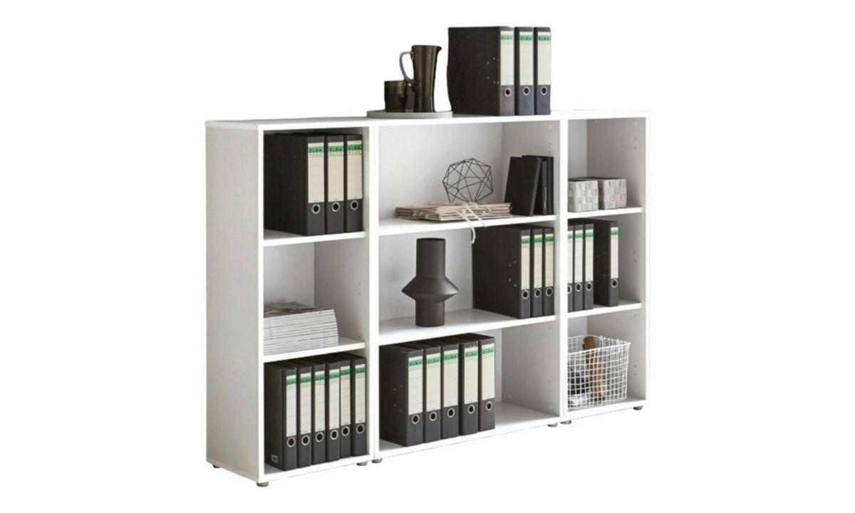 AKTENREGAL 172,6/113,6/33 cm  - Silberfarben/Weiß, MODERN, Holzwerkstoff (172,6/113,6/33cm) - MID.YOU