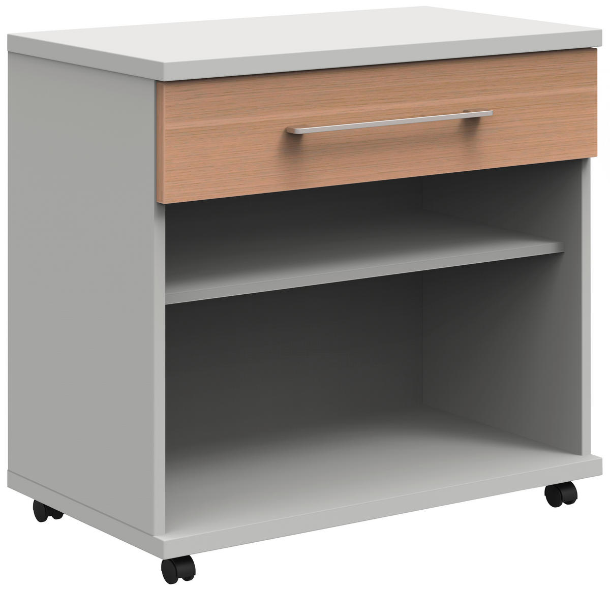 ROLLCONTAINER 80/75,9/43 cm  - Eichefarben/Anthrazit, Design, Holzwerkstoff/Kunststoff (80/75,9/43cm)