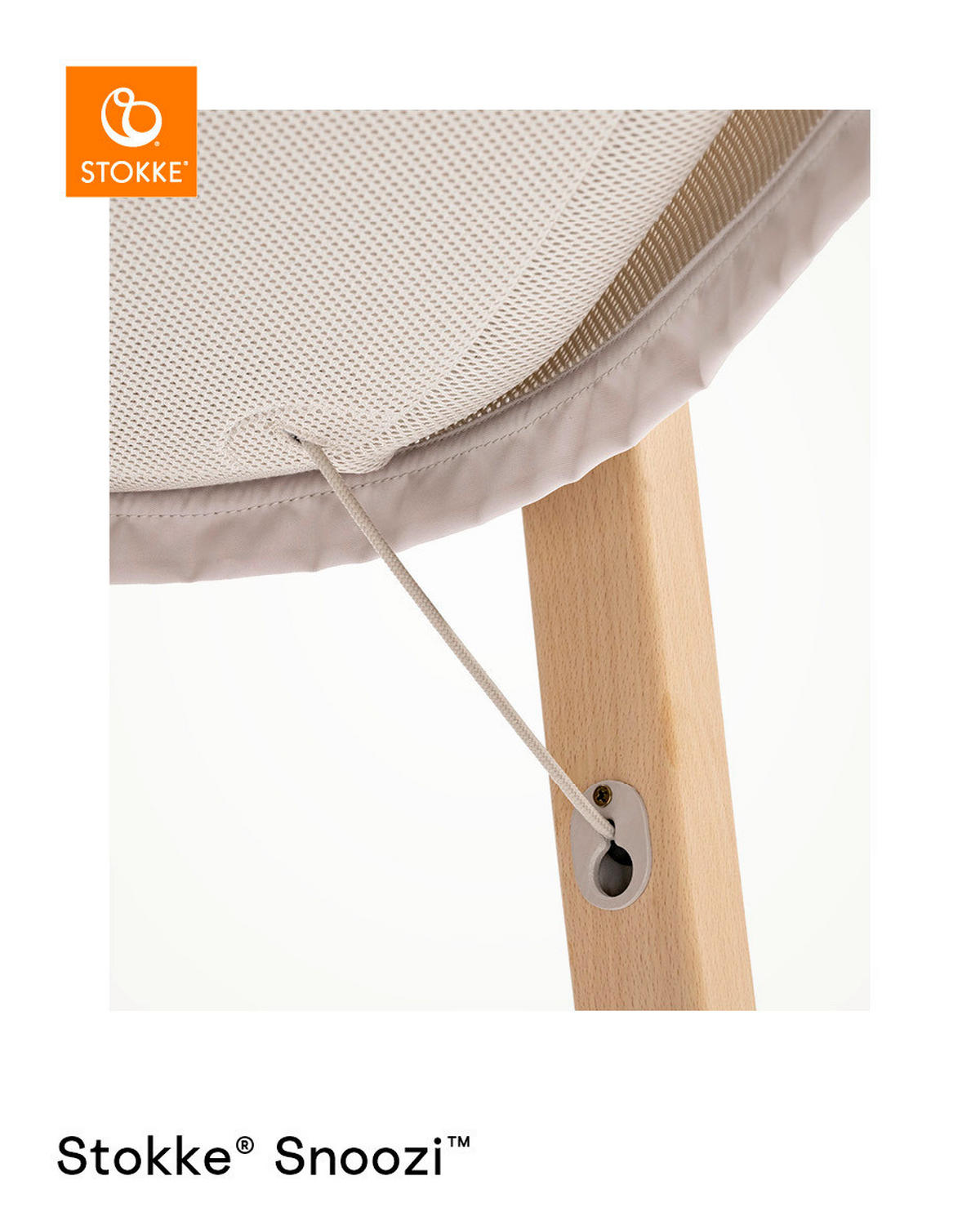 BEISTELLBETT Snoozi   - Beige/Naturfarben, Basics, Holz/Textil (59,7/76/87,1cm) - Stokke