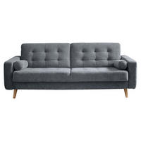 KANAPÉÁGY antracit  - tölgyfa/antracit, Modern, faalapú anyag/textil (222/86/90cm) - MID.YOU