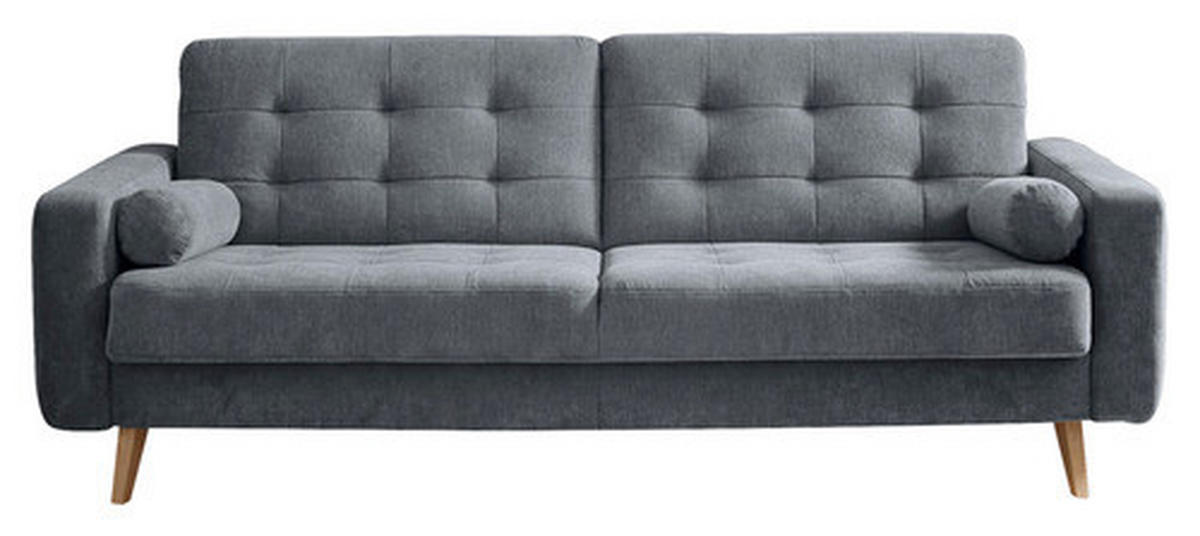 KANAPÉÁGY antracit  - tölgyfa/antracit, Modern, faalapú anyag/textil (222/86/90cm) - MID.YOU