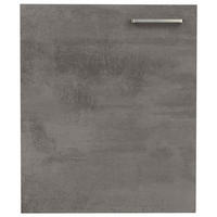 KÜCHENSCHRANKFRONT 60/72/1,9 cm  in Schieferfarben  - Schieferfarben/Edelstahlfarben, MODERN, Holzwerkstoff/Metall (60/72/1,9cm) - Nobilia