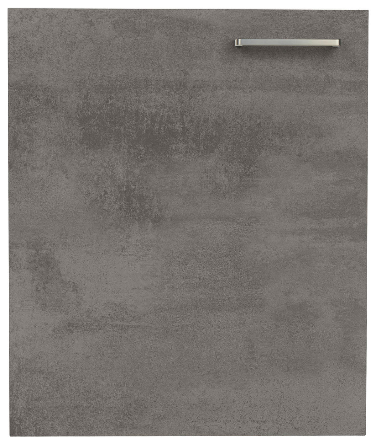 KÜCHENSCHRANKFRONT 60/72/1,9 cm  in Schieferfarben  - Schieferfarben/Edelstahlfarben, MODERN, Holzwerkstoff/Metall (60/72/1,9cm) - Nobilia