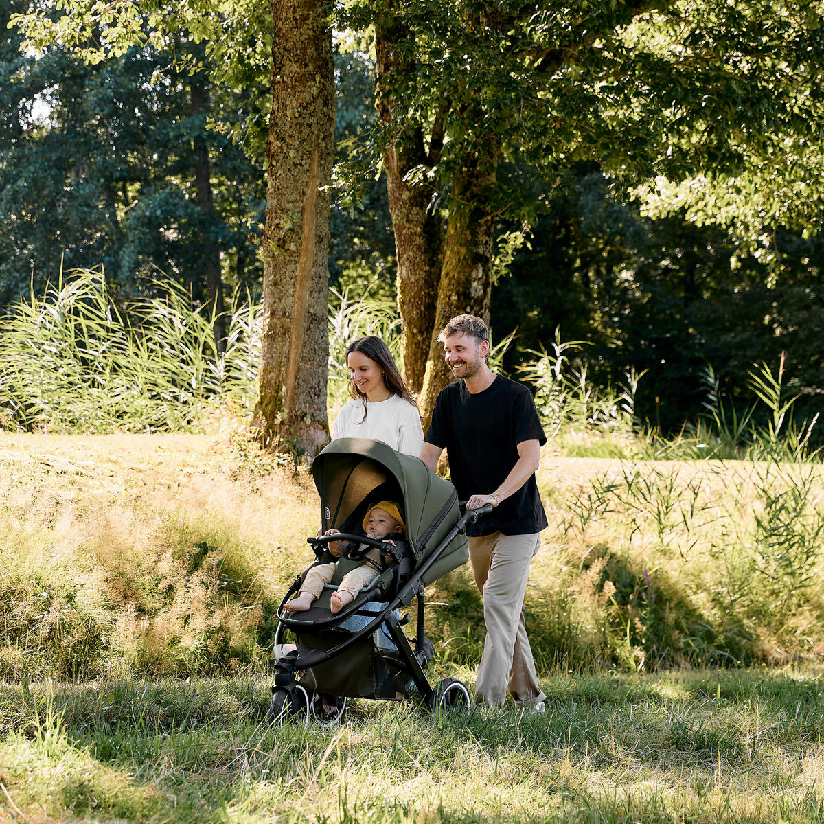 JOGGER Salsa 5 Run  - Schwarz/Olivgrün, Basics, Textil/Metall (65/122/95cm) - ABC Design