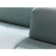 ECKSOFA in Flachgewebe Petrol  - Anthrazit/Petrol, Design, Textil (280/164cm) - Ambiente