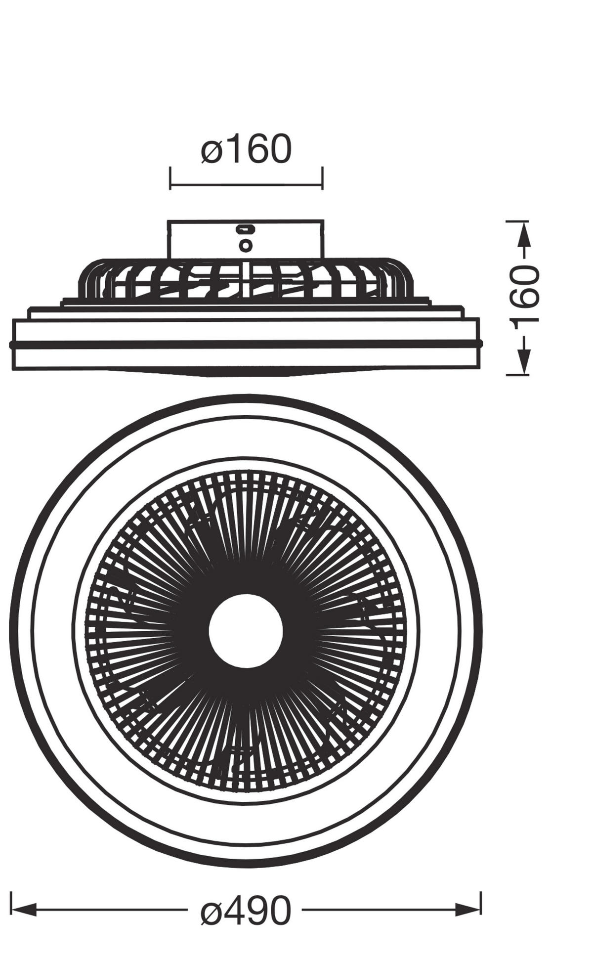 DECKENVENTILATOR - Design (49/16cm) - Osram