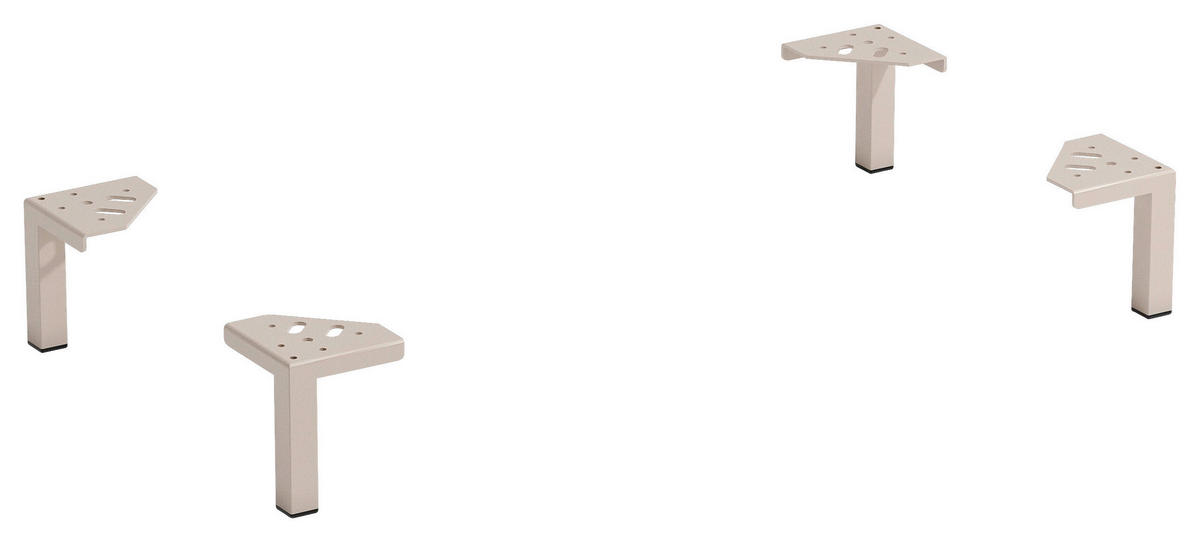 FUßSET Kaschmir  - Kaschmir, Design, Metall (10,5/13/10,5cm) - Xora