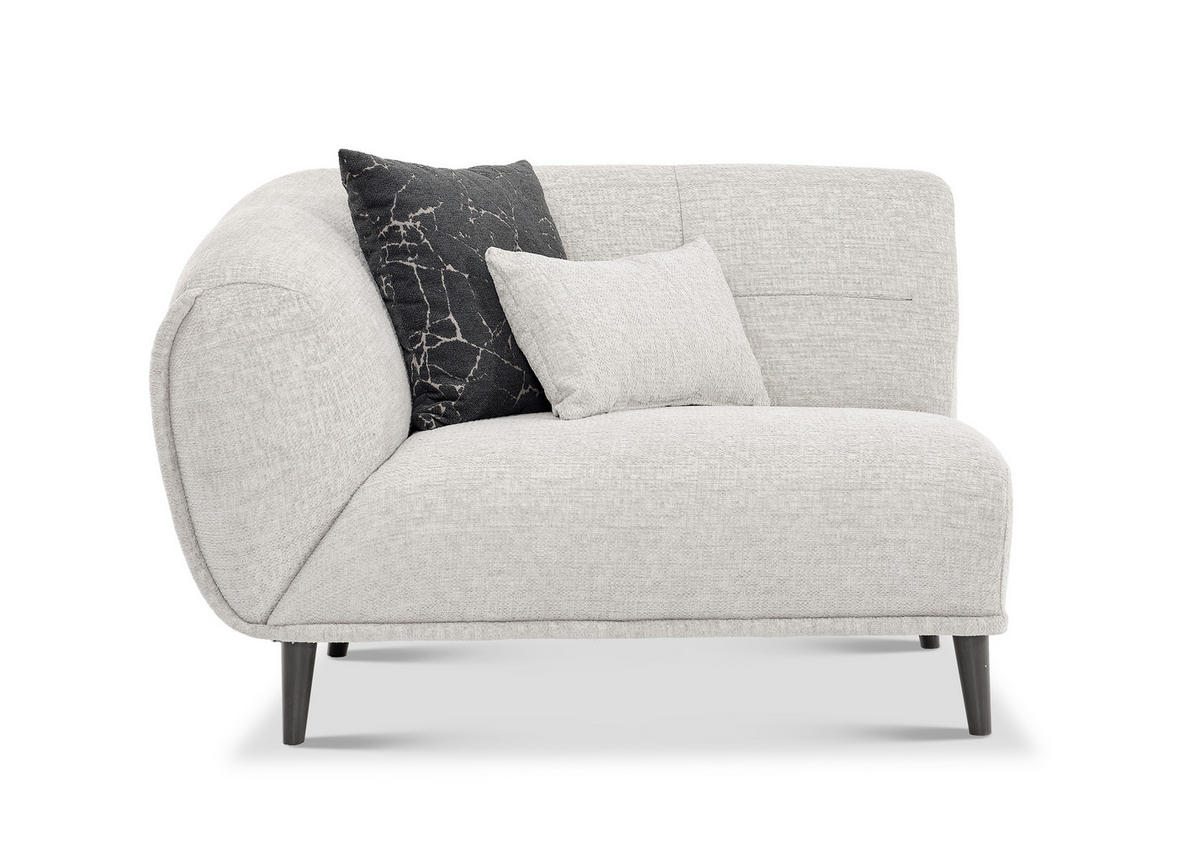 3-SITZER-SOFA in Bouclé Hellgrau  - Anthrazit/Hellgrau, Design, Holz/Textil (240/80/102cm) - Livetastic