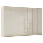 DREHTÜRENSCHRANK 350/223/61 cm,  in Champagner, 7-türig  - Champagner, Basics, Glas/Holzwerkstoff (350/223/61cm) - Novel