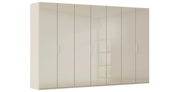 DREHTÜRENSCHRANK 350/235/61 cm,  in Champagner, 7-türig  - Champagner, Basics, Glas/Holzwerkstoff (350/235/61cm) - Novel