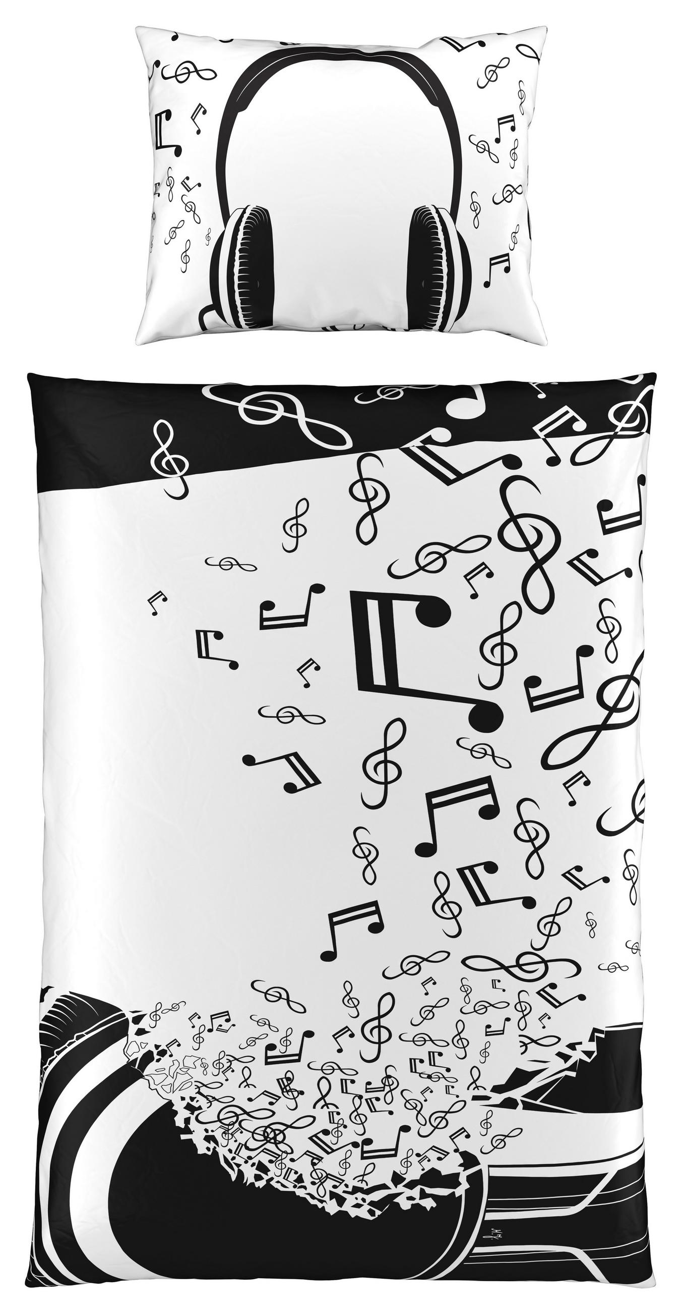 MLADINSKA POSTELJNINA MUSIC 140/200 cm - Basics, tekstil (140/200cm) - Ben'n'jen