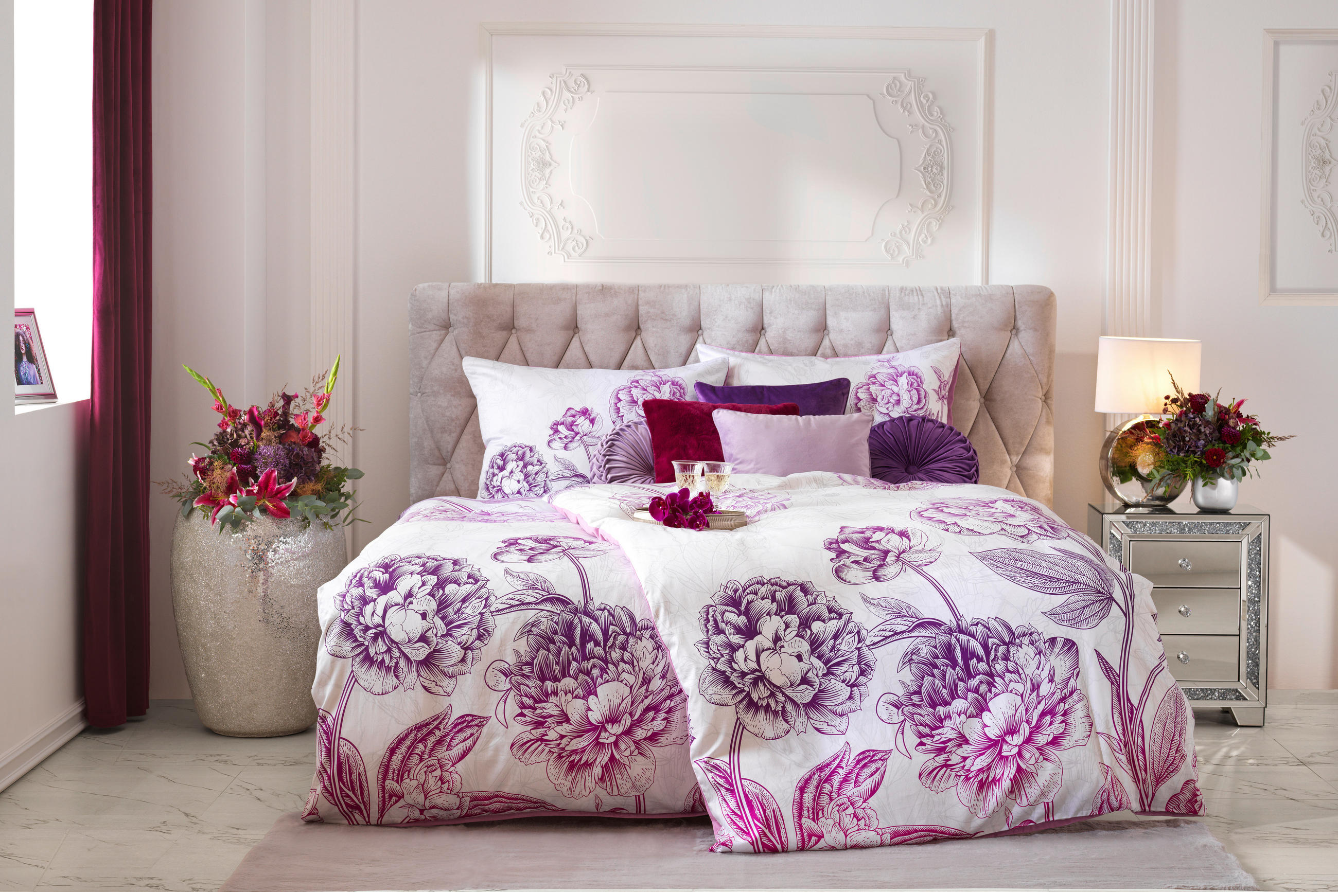 VAS 87 cm  - silver, Design, glas (52/87cm) - Ambia Home