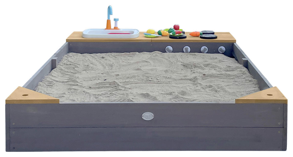 SANDKASTEN  - Braun/Grau, Konventionell, Holz (115/21,8/180cm)