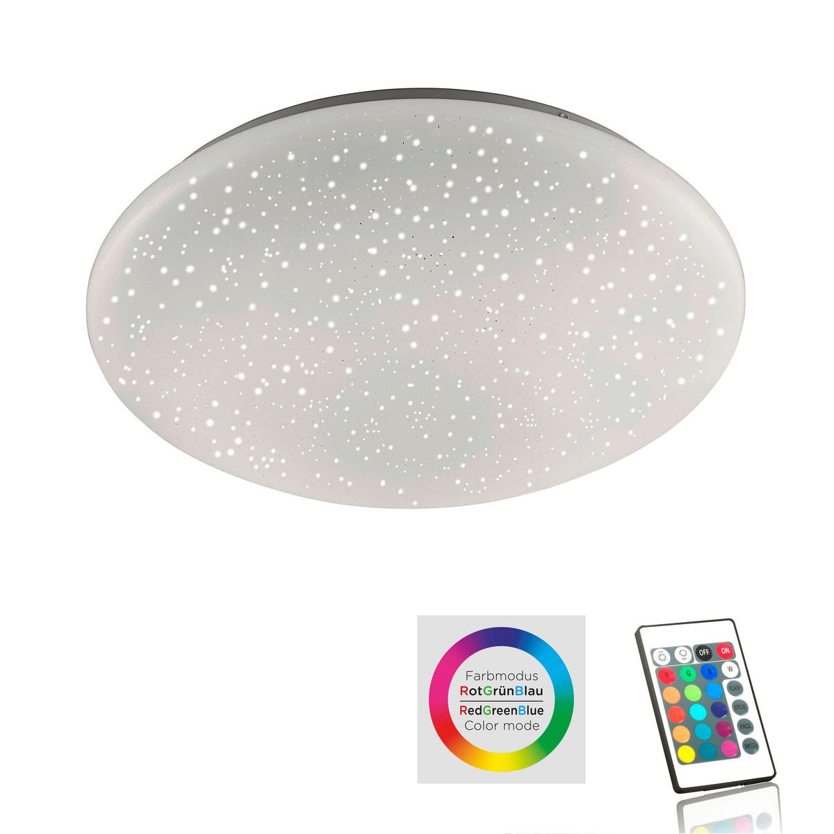 LED-DECKENLEUCHTE 39/39/12 cm   - Weiß, Basics, Kunststoff (39/39/12cm)