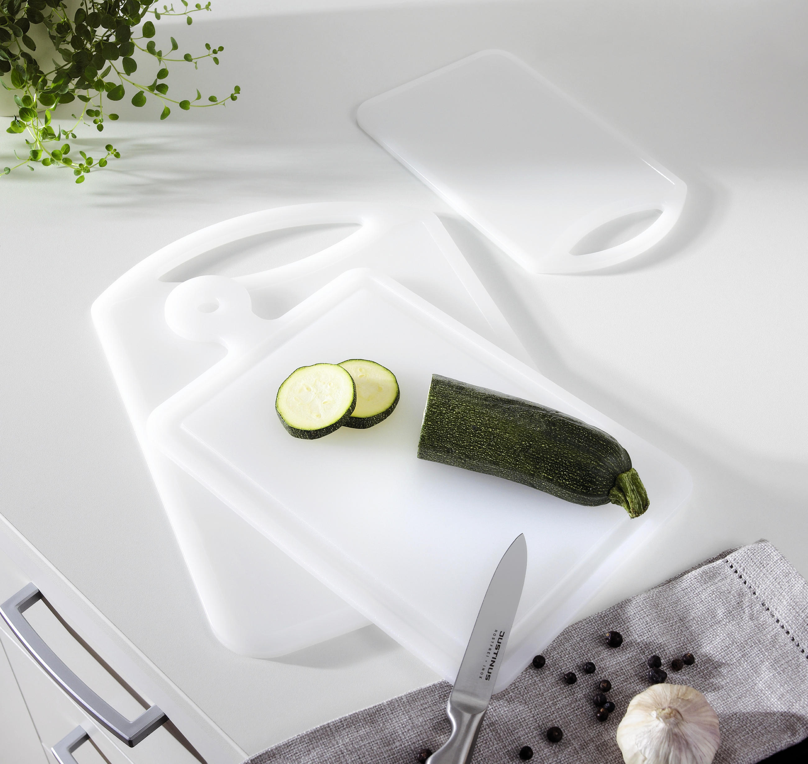 SADA PRKÉNEK 3 ks  - bílá, Basics, plast - Homeware Profession.
